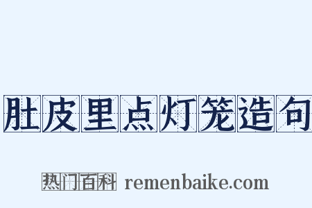 肚皮里点灯笼造句是什么意思的图片